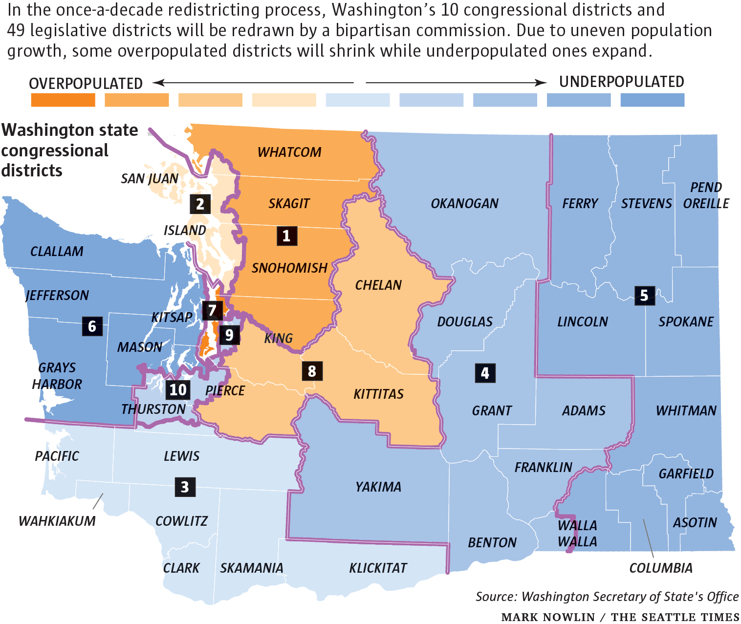 Changes ahead for Washington state’s political landscape: Redistricting may bring some drama 